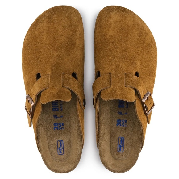 NWT Authentic Birkenstock Boston Suede Soft Footbed Clog in Mink - Picture 7 of 16